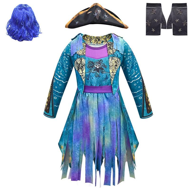 Incantevole Costume di Uma da Descendants 3 per Bambine con Tessuto Morbido e Traspirante