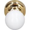 VBESTLIFE Miniature Ceiling Lamp, 1:12 Scale Round Battery Powered Switch Metal Base Luxury Dollhouse Lamp Props, Gold, Classic/Elegant/Luxurious
