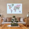 Grande Poster Mappa del Mondo Arte da Parete per Decorazione Aula e Ufficio di Casa, Mappa Politica del Mondo Dettagliata Aggiornata al 2026 per Viaggi e Uso Educativo