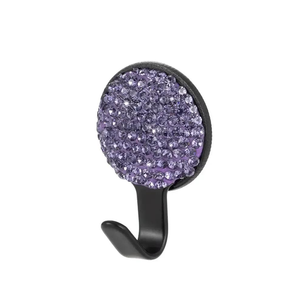 1Pcs Rhinestone Decor Car Seat Back Hook Hanger Universal Bling Diamond Vehicle Auto Headrest Storage Holder Car Accessories