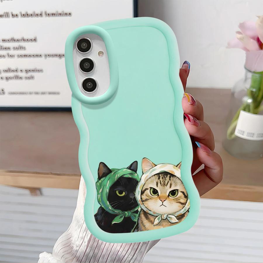 Cute Cat Soft Phone Cover Case for Samsung Galaxy A13 A52 A11 A14 A16 A12 A21s A15 A22 A23 A33 A06 A04 A53 A05 A03