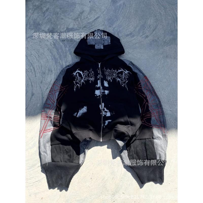 Oversized Unisex Streetwear Hoodie With 3D Print Retro Patchwork Design Loose Fit Teens Adults