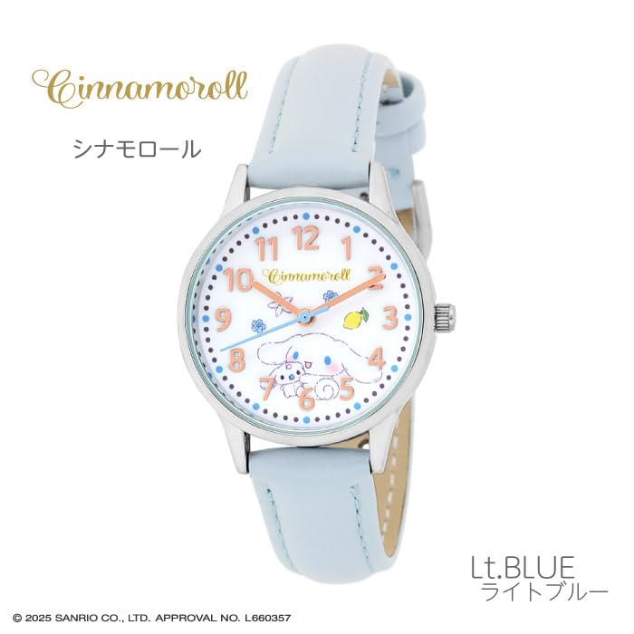 Sun Flame Co. Sp. z o.o. Zegarek na rękę J-Axis Sanrio Fashion Zegar Cinnamonroll CR2C0005 Damski Niebieski