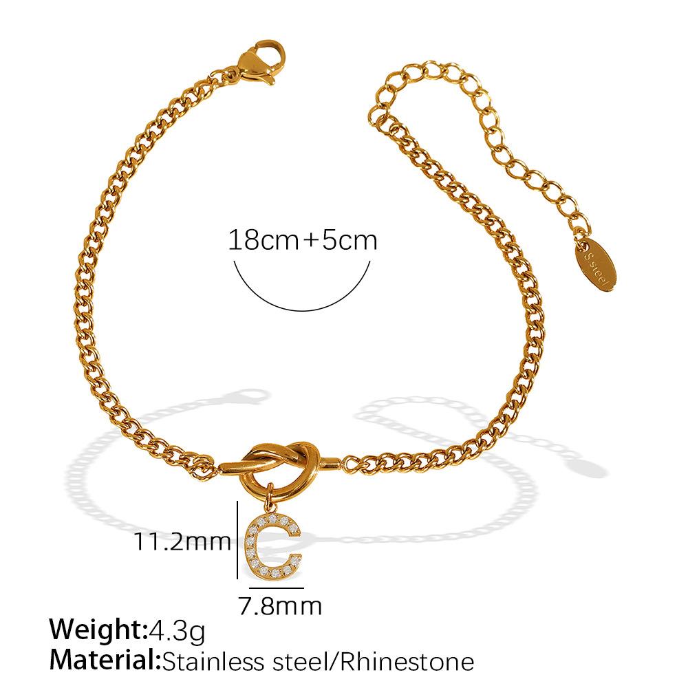 26-Letter Bracelet Versatile Temperament Premium Jewelry Diamond Design