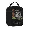 Cartoon Jimothy Raccoon Thermal Insulated Lunch Bags for Travel Portable Food Container Bags Cooler Thermal Lunch Boxes