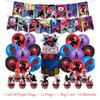 Into Spiderman The Spiderverse Birthday Party Flag Pulling Decoration Set