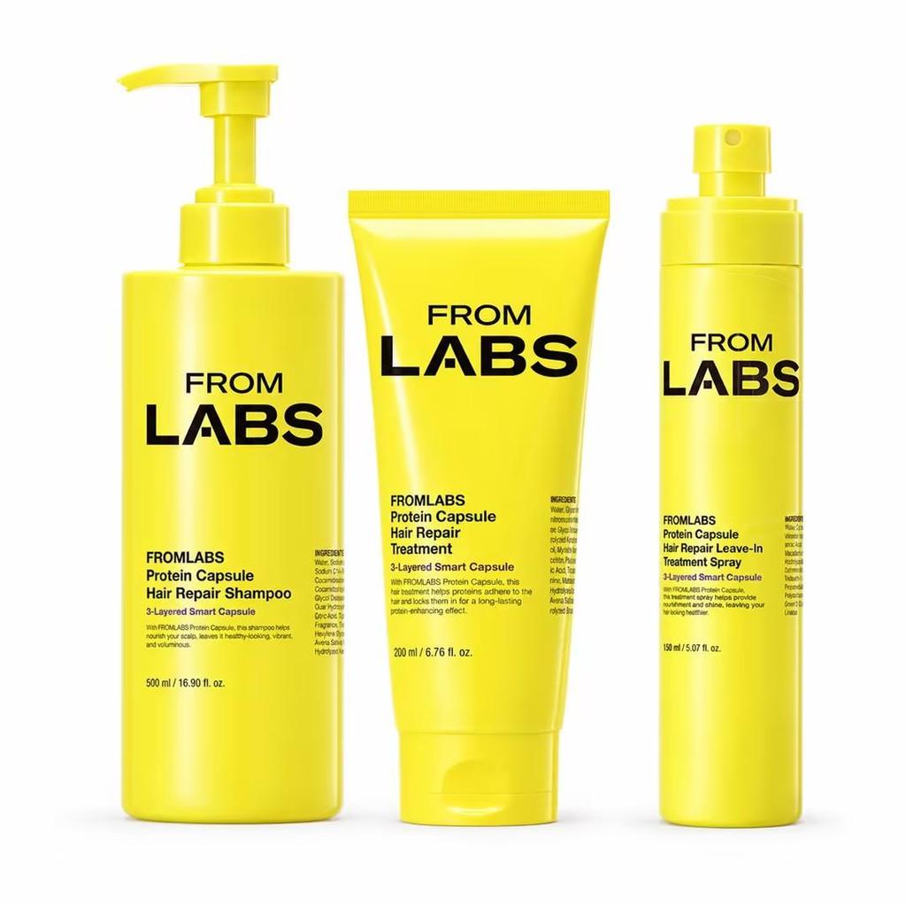 FROMLABS Protein Capsule Rapid Repair Hair Treatment 200ml,3-Minute Keratin Hair Mask & Deep Conditioner