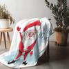 Cozy Christmas Throw Blanket Soft Flannel Reindeer Santa Claus Holiday Home Decor Gift Festive Winter Warm Bedspread