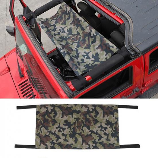 Car Roof Cargo Mesh Hammock Sunshade For Jeep Wrangler TJ JK JL JT Camouflage
