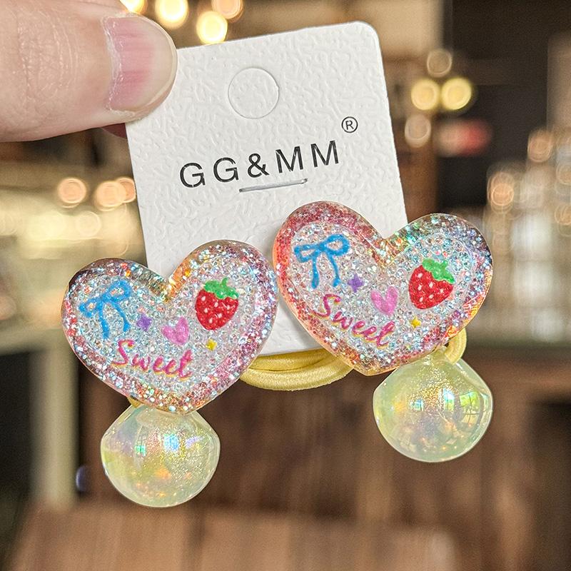 2 Pieces Cute Colorful Princess Hair Bands Kids Elastic Hair Ropes Girls Hair Accessories Children's Headwear