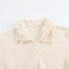 Spring 2025 Women's Beaded Doll Collar Cardigan Sweater