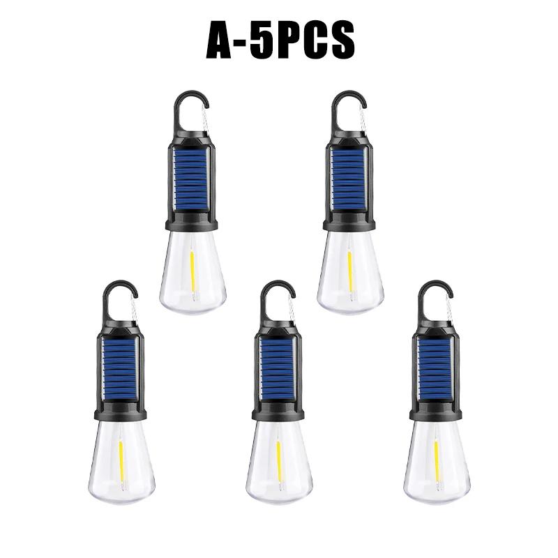 Outdoor Solar Camping Light Decorative Bulb Rechargeable Hookup Camping Vintage Tent Light Ambient Light Tungsten Light