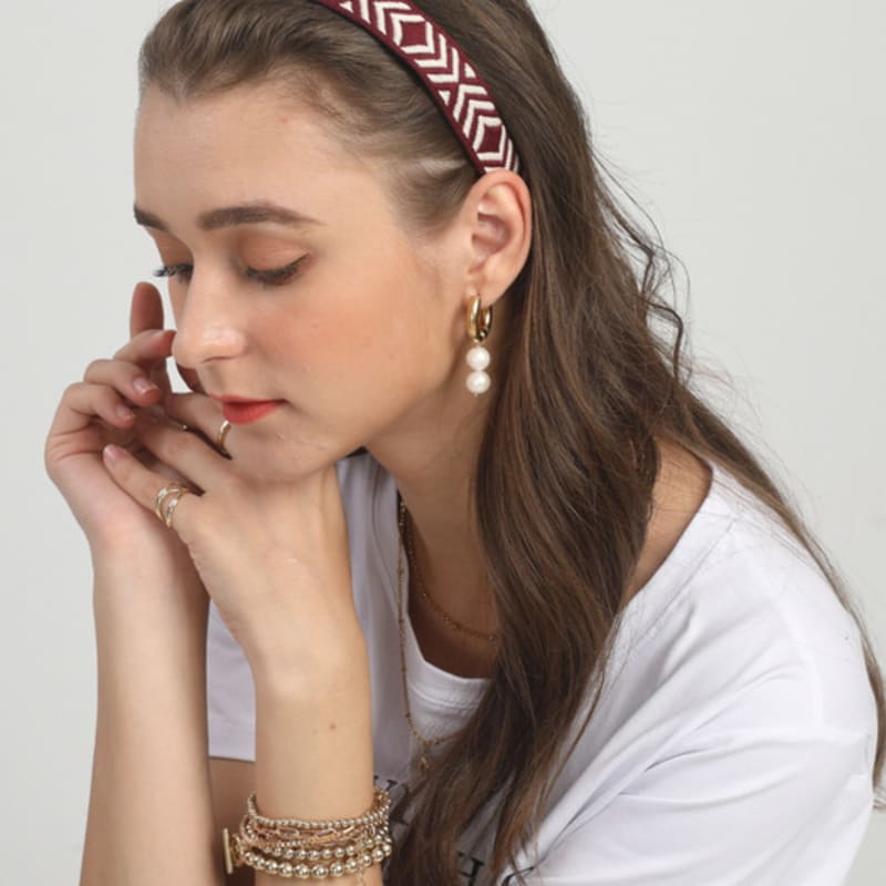 LALA Ethnic Hairband M-Red