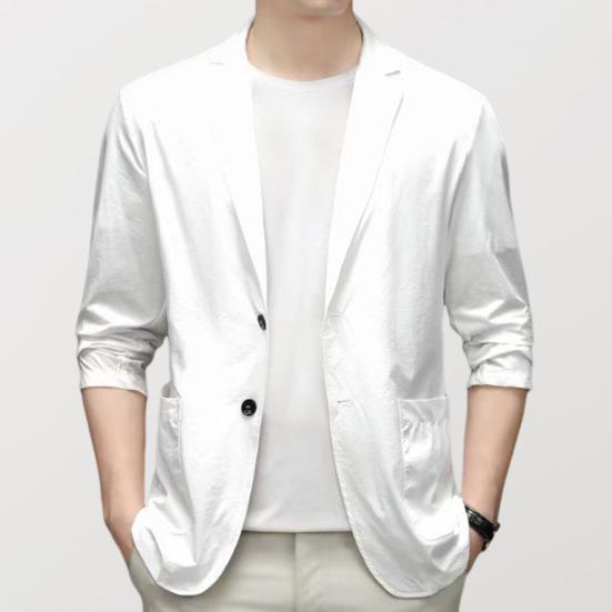 Herren Anzugmantel Revers Langarm Einreiher Anzug Farbe Jacke Uni Einzelne Taschen Business Formell Anzugmantel Arbeitskleidung