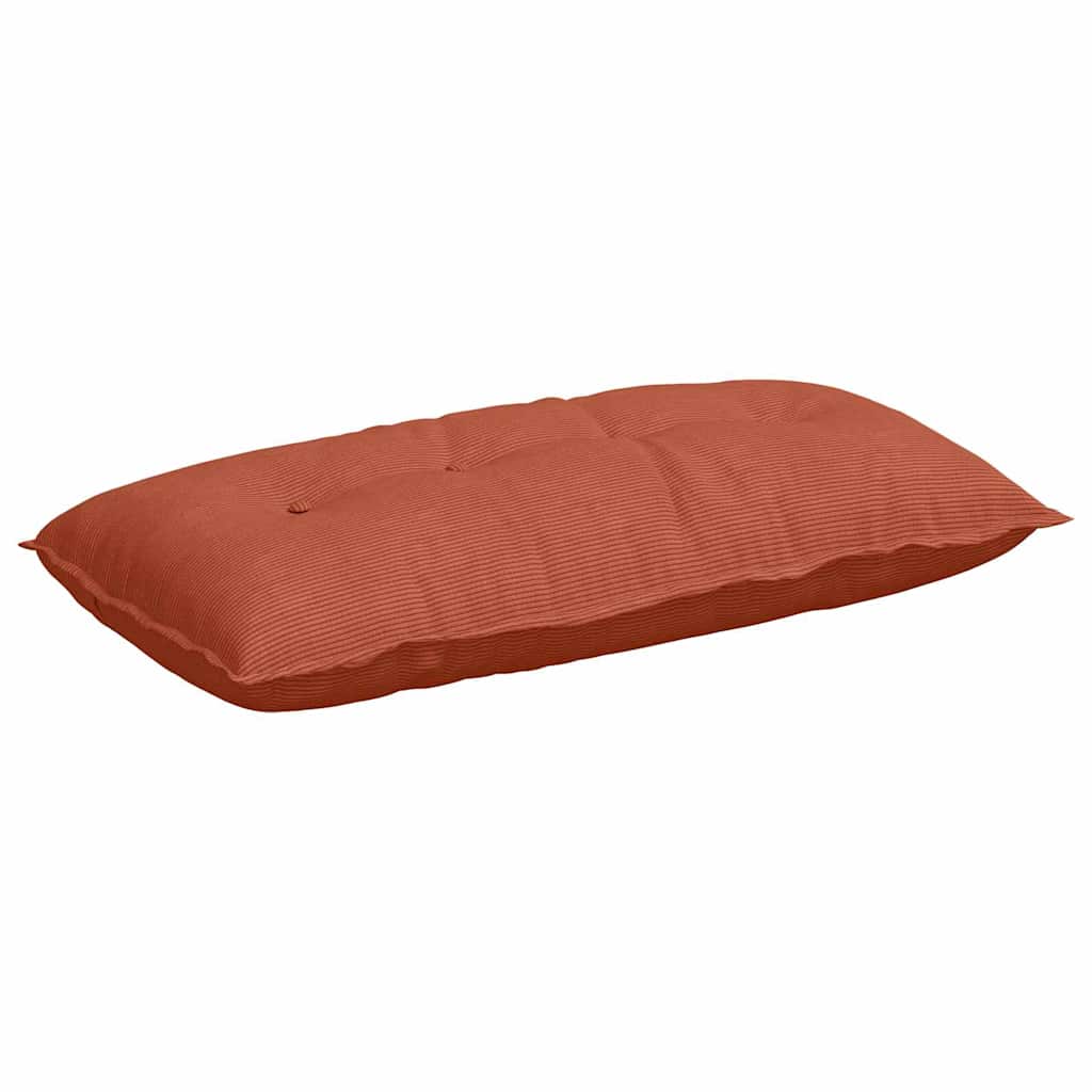 Back Cushion Red Orange 100 x 50 cm Corduroy Fabric