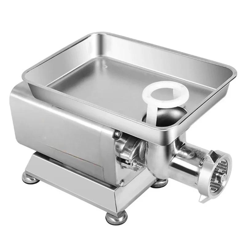 220V Meat Grinder Commercial High Power Automatic Strong Electric Functional Slicer Silk Grain Sausage Table Stainless Steel