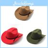 Summer Wool Felt Fedora Hat With Wide Brim Breathable Sunshade For Women And Men