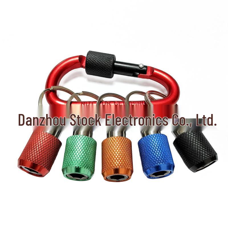 5-Piece Colorful Carabiner Socket 1/4" Hex Shank Extension Rod Set with Quick Release