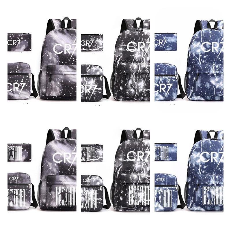Fashionable Cr7c Teenager Backpack Set With Pen Bag Wholesale