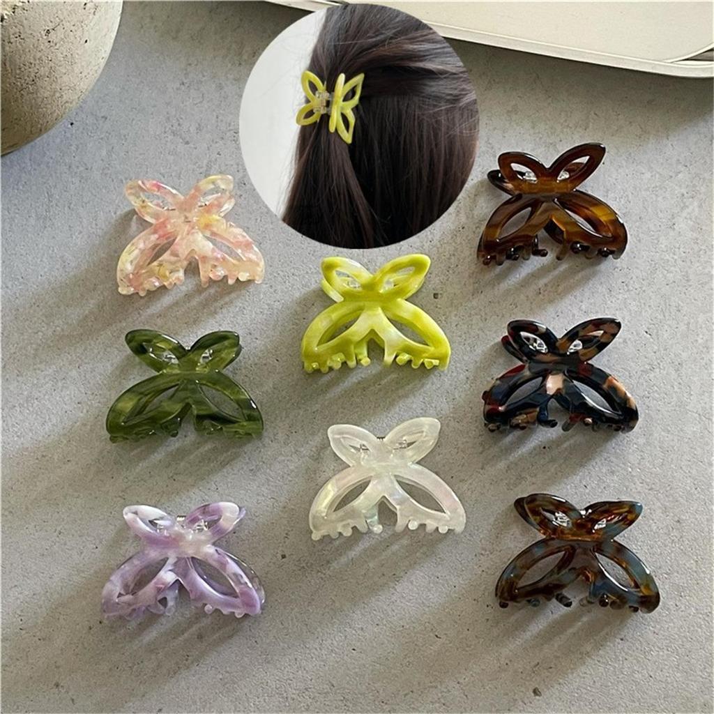 New Fashion Hollow Butterfly Hair Clips Women Elegant Ponytail Clip Sweet Acrylic Crab Claw Clips Headdress Hair Accessories