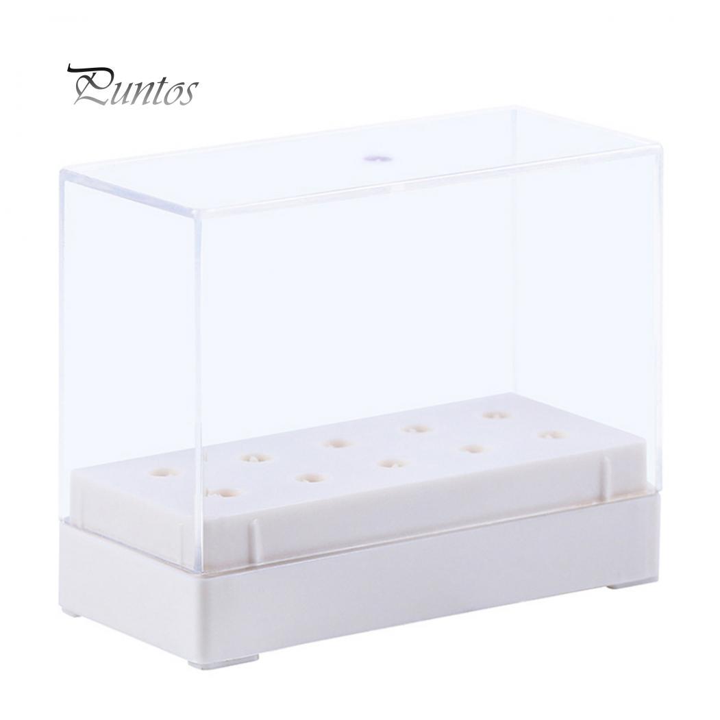 

Красивая секретная коробка для сверл для ногтей, держатель для шлифовальной головки, подставка для хранения, стойка для хранения Rectangle белый