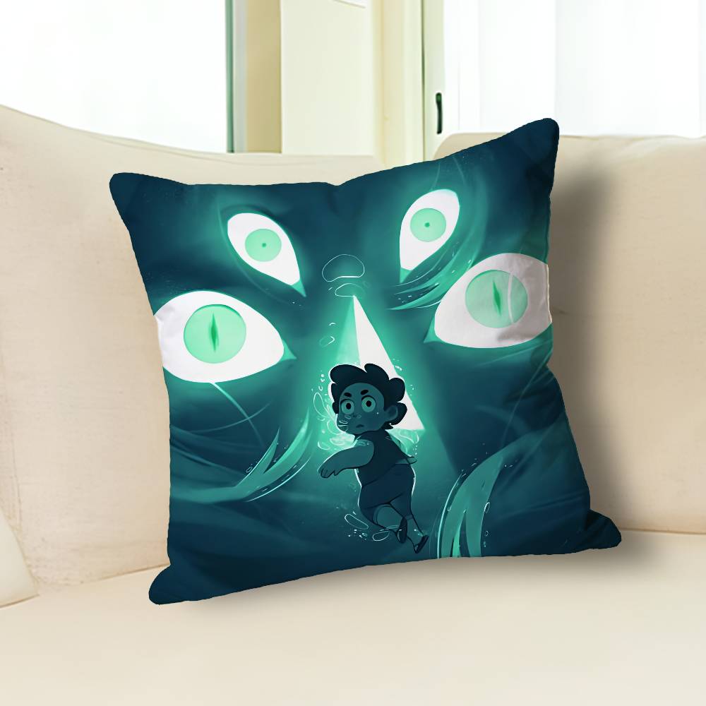 S-Steven Cartoon U-Universe Pillow Cases for Bedroom Living Room Sofa Home Decor Polyester Cushion Cover with Zipper