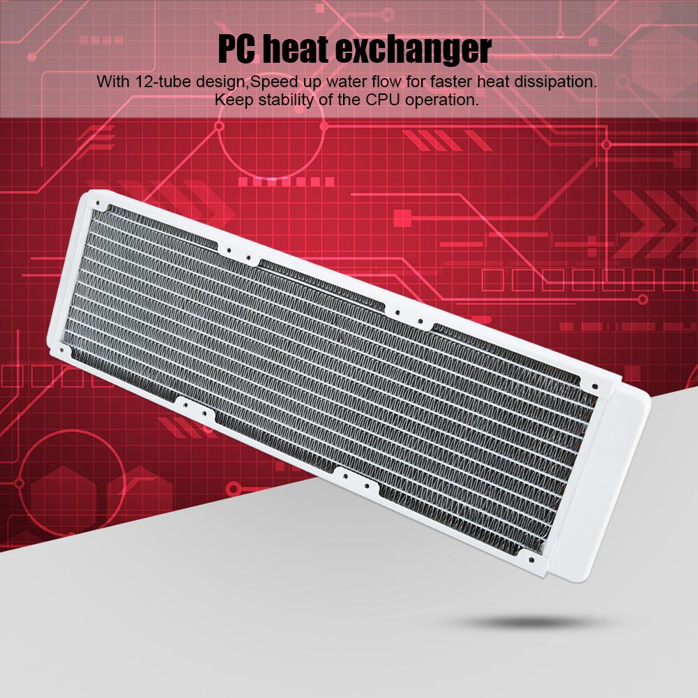 White Copper PC Heat Sink Water Cooling Radiator 360mm for Industrial Instruments