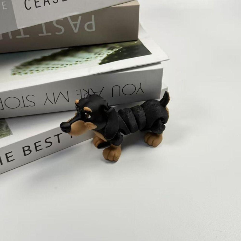 Movable 3D Printing Dog Toy Multi-Jointed Simulated Border Collie Figurine  Parent-children