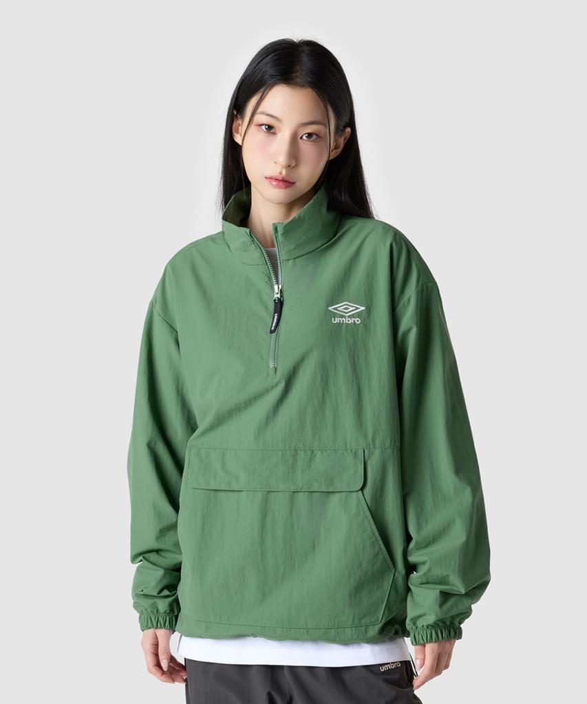 Umbro Classic Stand Neck Anorak Green (Uq321Cwt93) (B Type)