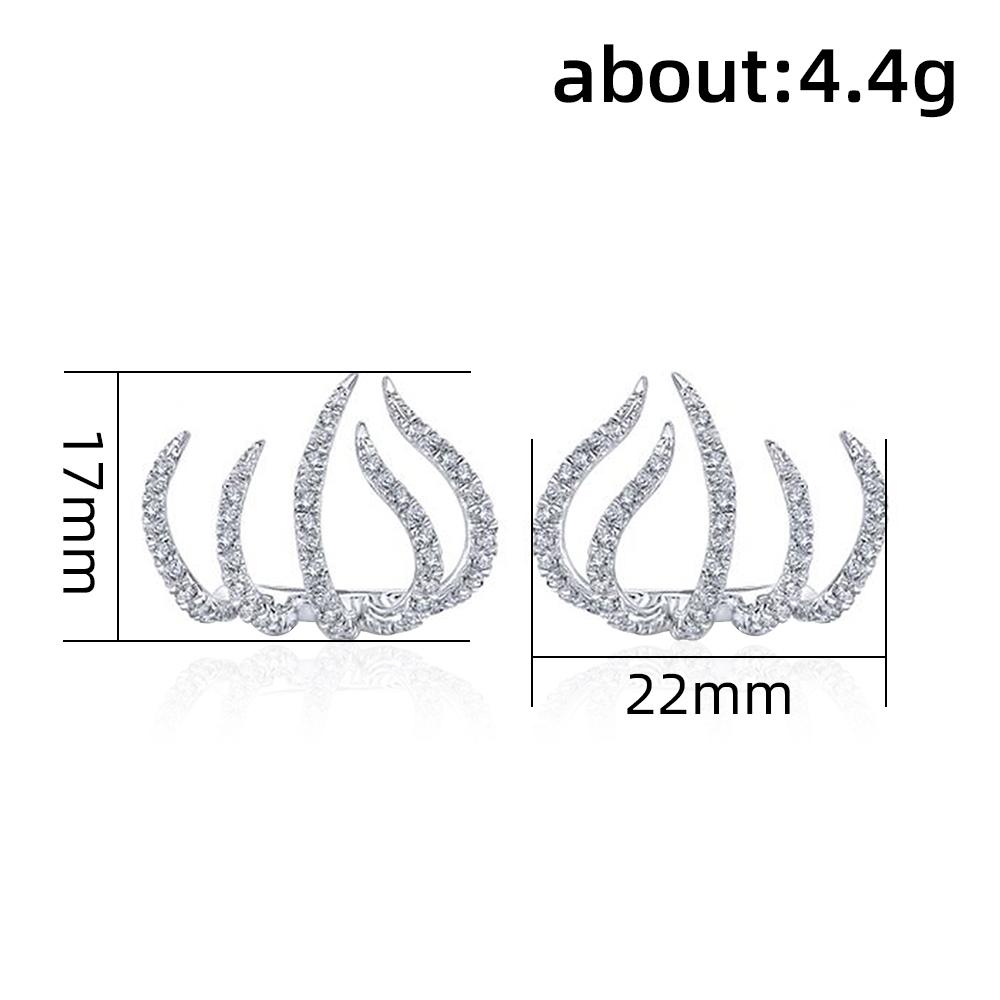 Trendy Multilayer Claws Stud Earrings for Women Silver Color Fashion Contracted Ear Piercing Accessories Dropship Jewelry