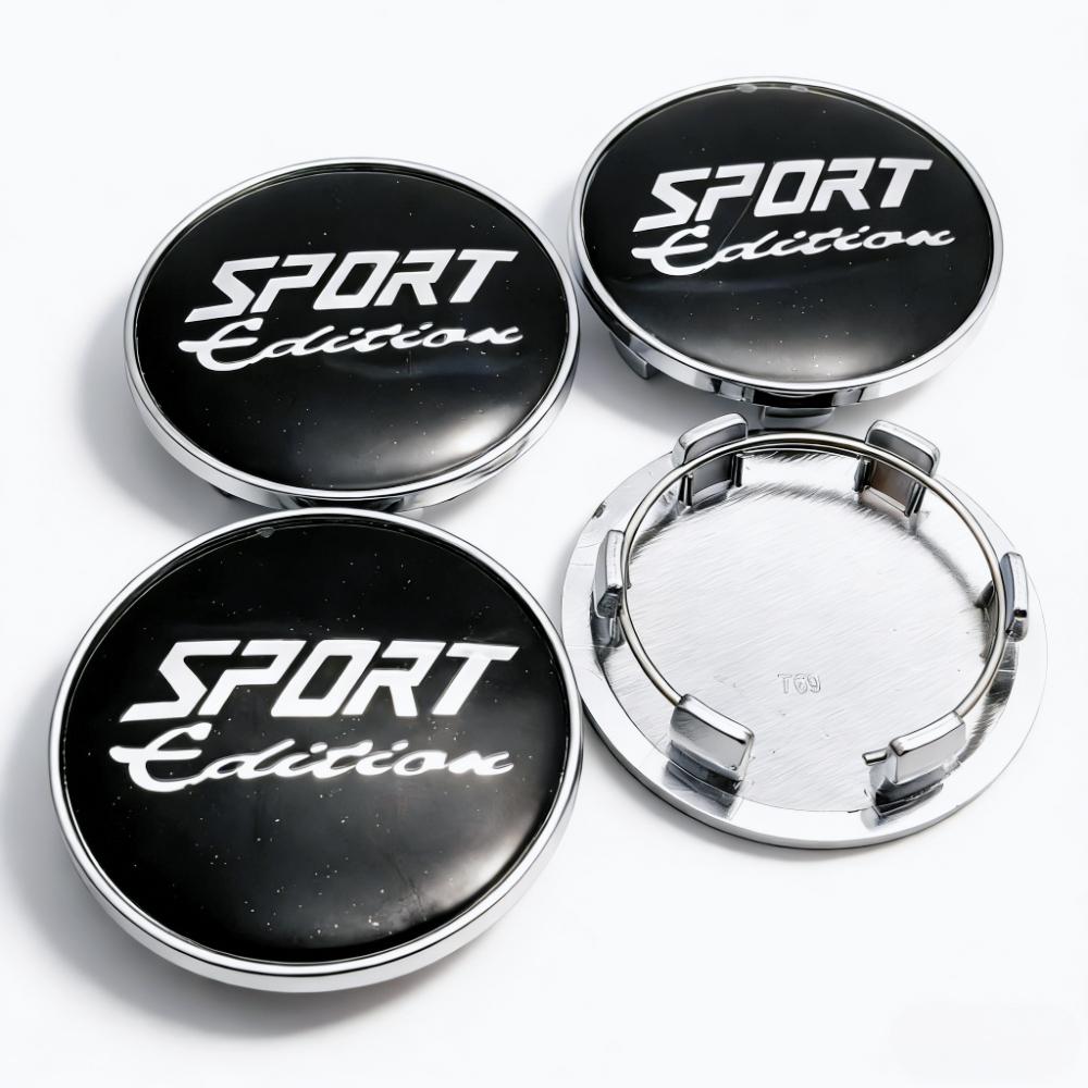 4pcs 69mm ( Clips 56mm ) Sport Edition Logo Emblem Badge Car Wheel Center Caps Rim Hubcaps Wheel Hub Dust Cover Car Accessories