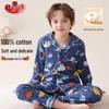 Langsha Boys' All-Season Pure Cotton Pajama Set