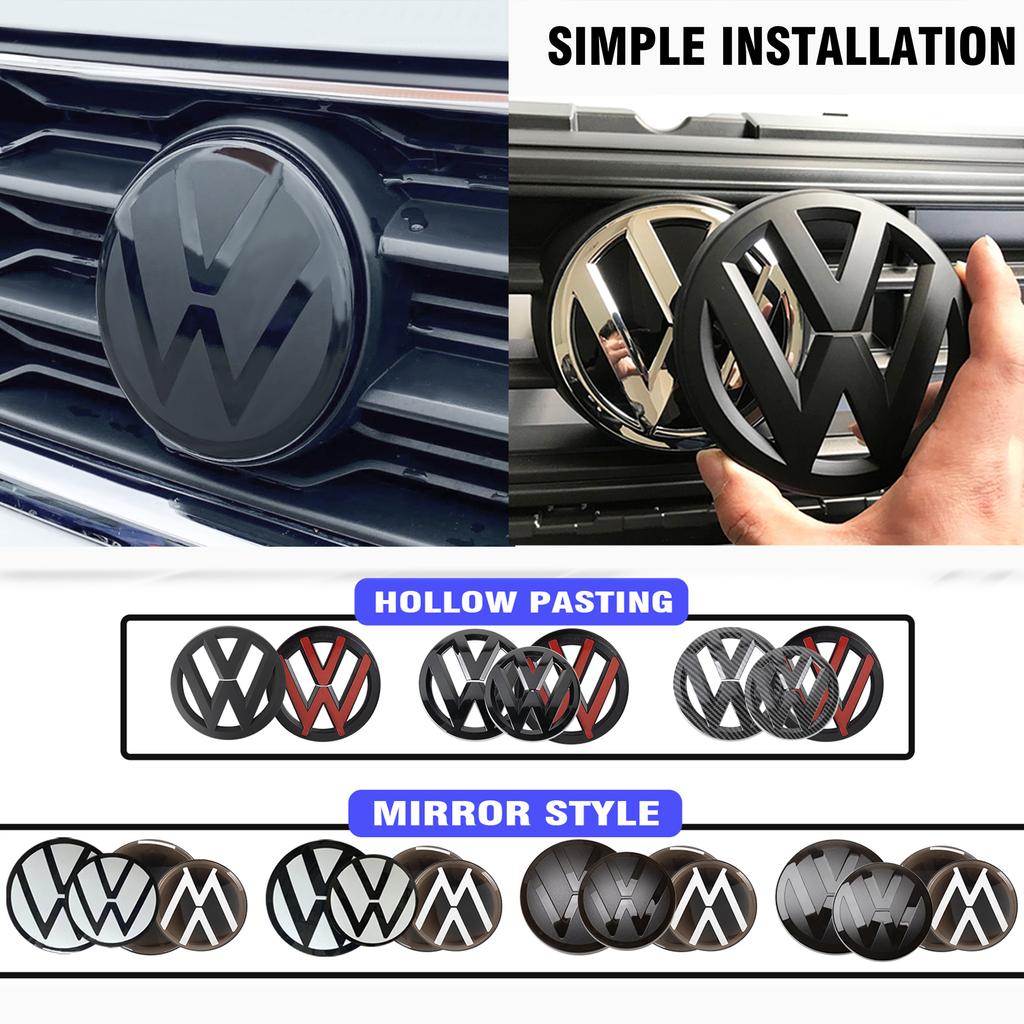 Car Front Radiator Grille Logo Replace Trunk Covers For VW Volkswagen Golf 4 5 6 7 7.5 8 Variant 7 Sportvan MK4 MK5 MK6 MK7 MK8 BA5