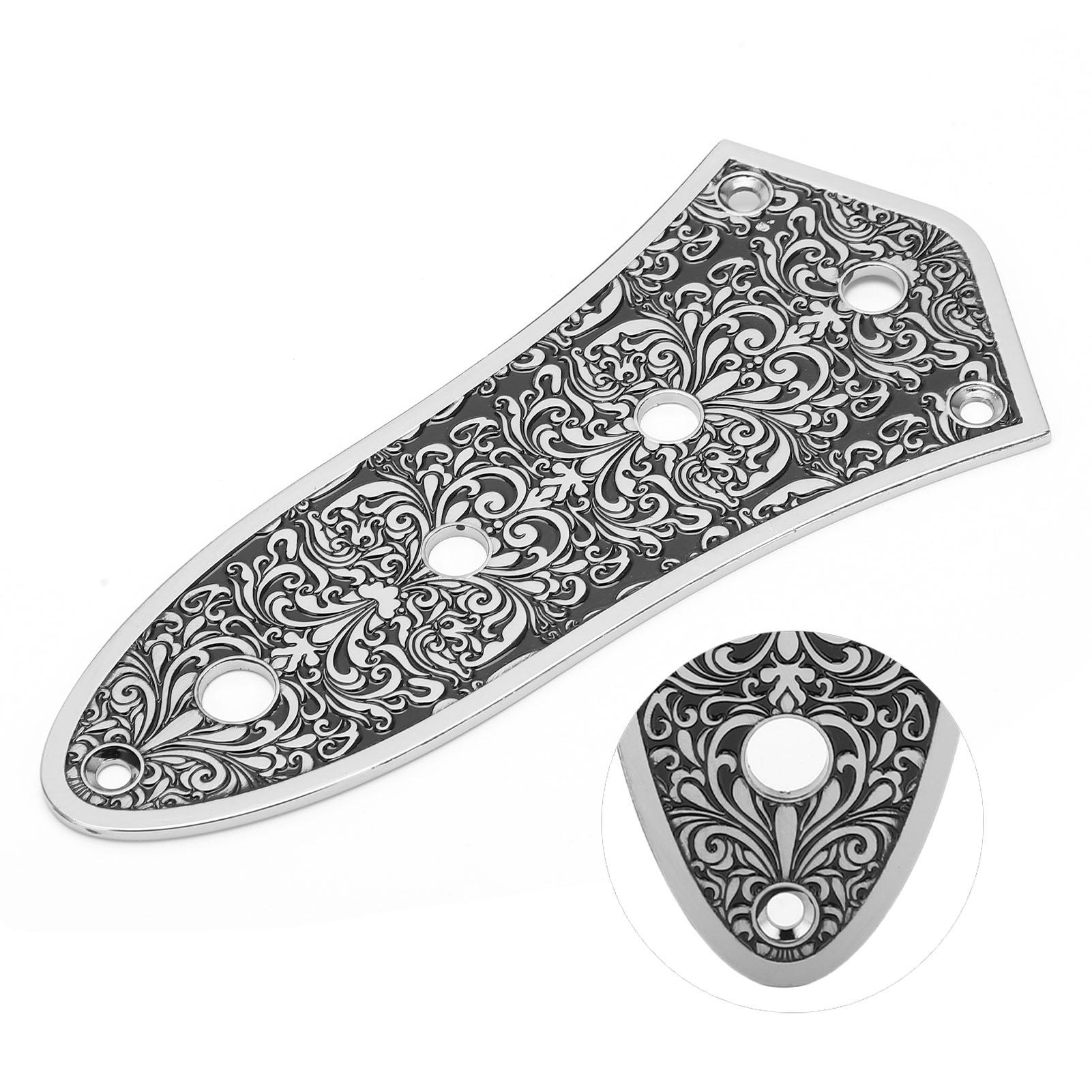 

Пластина управления басом Алюминиевый сплав Резная плата Переключатель громкости для Запчасти для джазовой гитары Замена