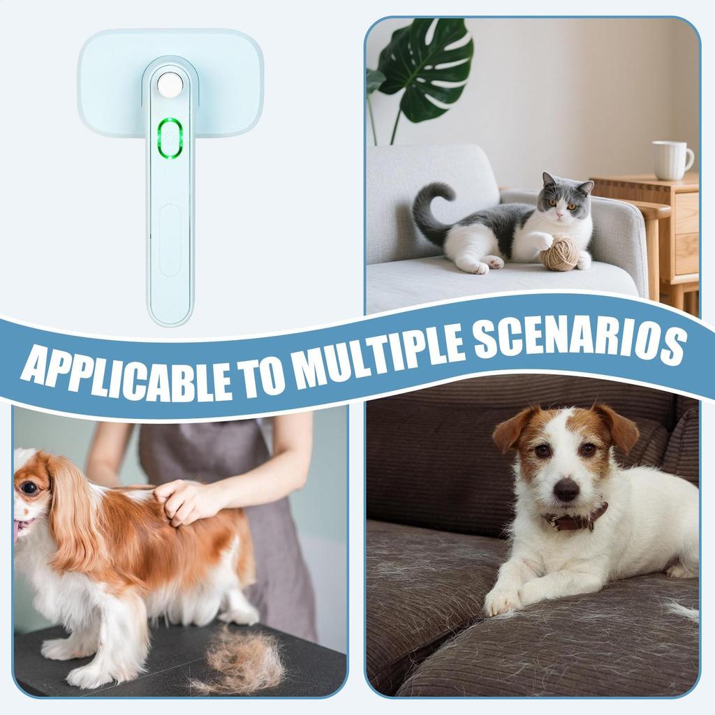Self Cleaning Shedding Brush Dog Grooming Brush For Shedding Anti-Static Skin Friendly Cat Pet Hair Removal Tool For Loose