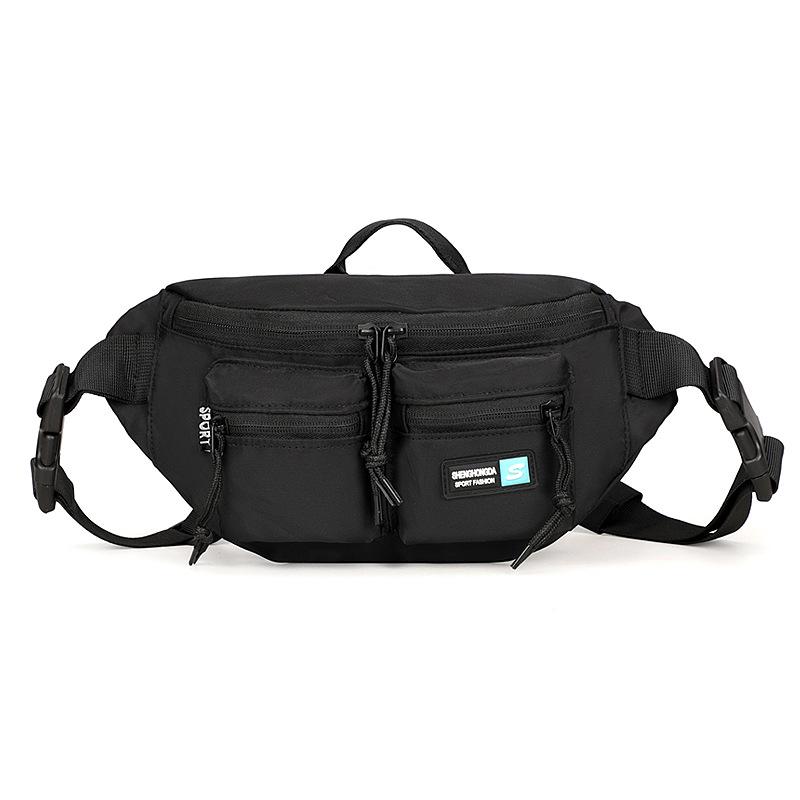 

Харадзюку Многофункциональная нагрудная сумка кроссбоди большой вместимости для спорта и мотоцикла чёрный