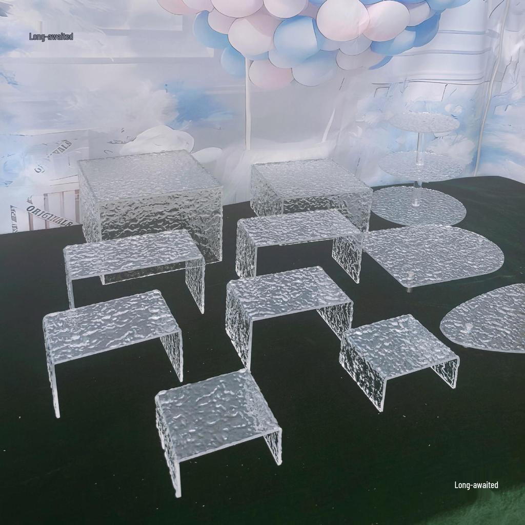 Water Ripple Dessert Stand: Cake and Treat Tray for Birthdays, Weddings, and Tea Parties.