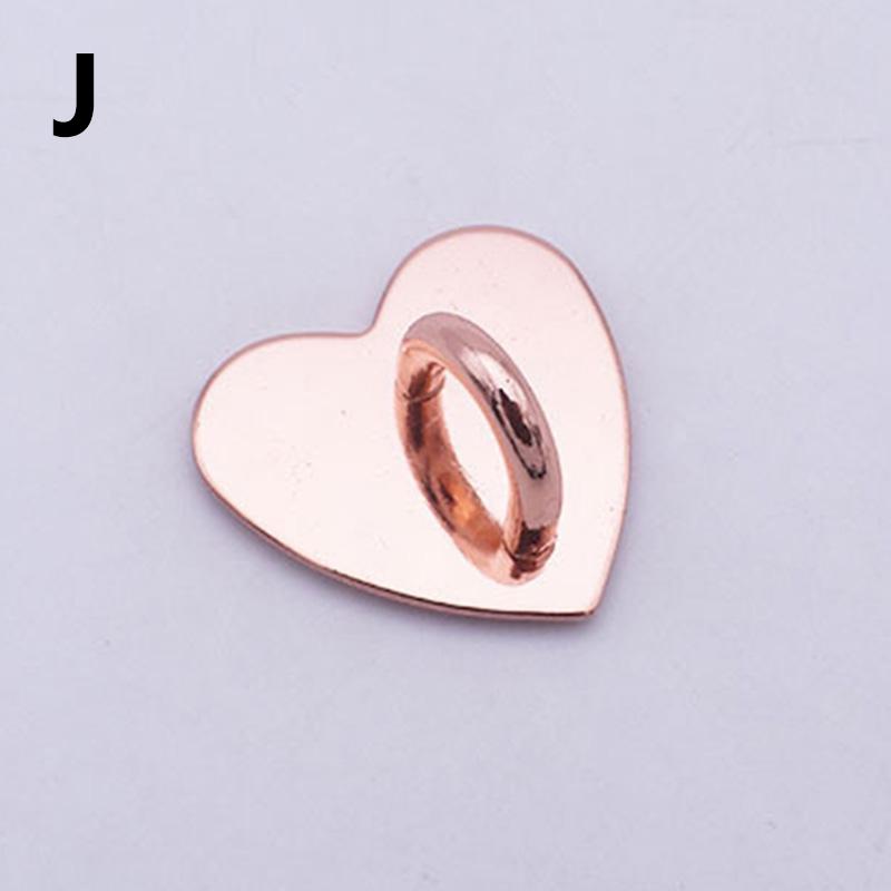 New Cute Phone Case Finger Ring Holder Adhesive Metal Heart Phone Case Stand Buckle Fashion Clasp Keychain Charms Jewelry