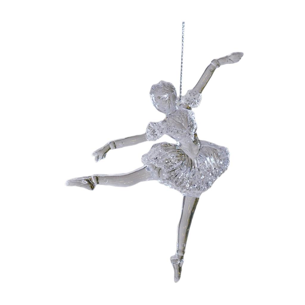 Ballerina Christmas Tree Decorations Xmas Decor Shatterproof Photo Prop Christmas Pendant for Baby Shower Celebration Holiday