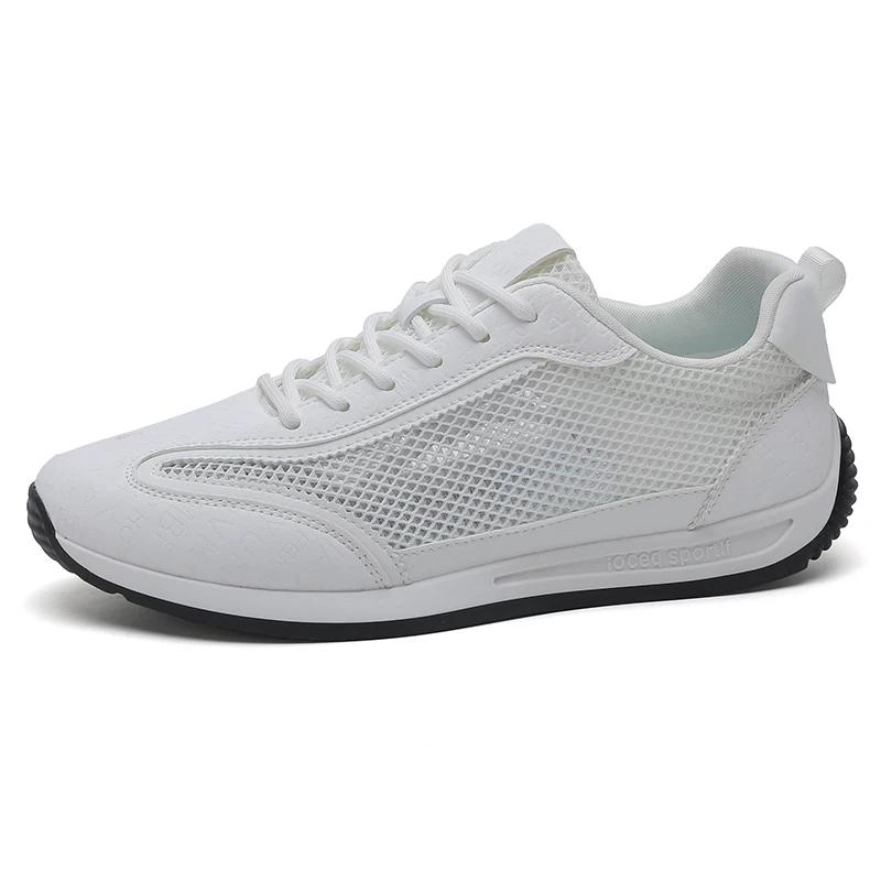 

Мужская повседневная спортивная обувь Сетчатая дышащая повседневная обувь Износостойкая обувь для тенниса и баскетбола Легкая белая мужская спортивная обувь 44 белый