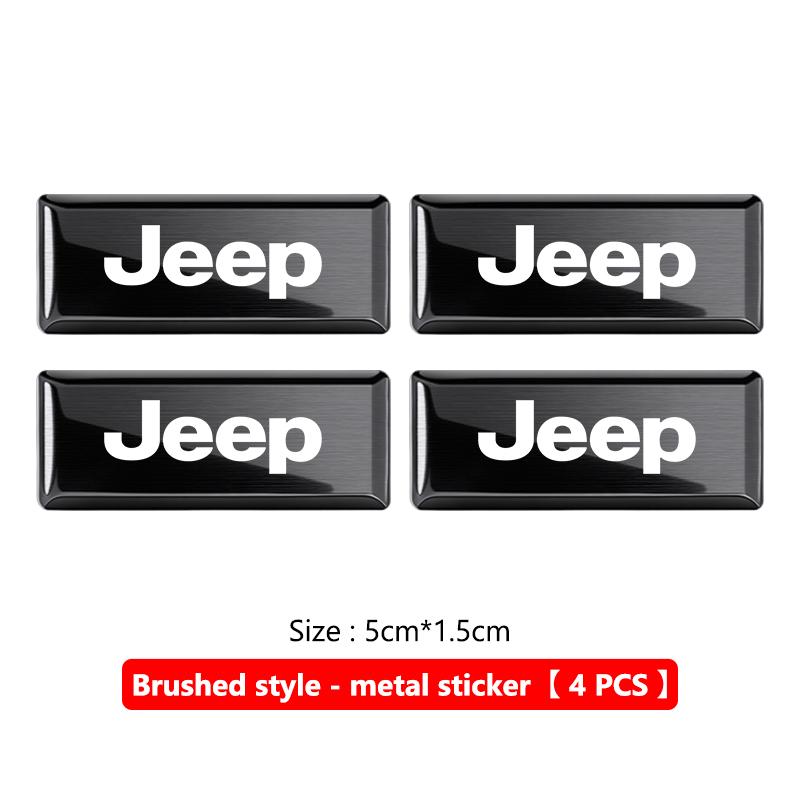 Car Trunk Body Sticker Aluminum Alloy Emblem Auto Stickers For Jeep Compass Renegade Cherokee Wrangler JK Patriot Liberty