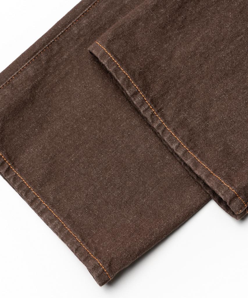 Edeunbeoleokeulleob Wide Fit Denim Pants (Brown)