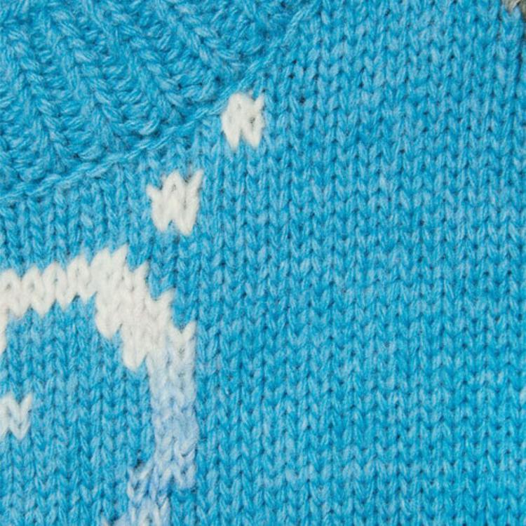 GUCCI Sweaters Men's Blue Crew Neck Moderate Base Layer 684882-XKB8N-4670