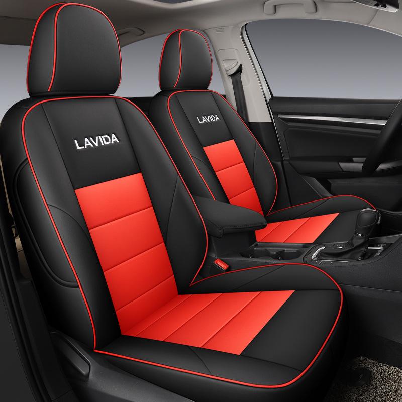Volkswagen Lavida Original Texture Wear-Resistant Leather Car Seat Cover - All-Season, Universal Fit, Full Coverage for Five-Seater Models