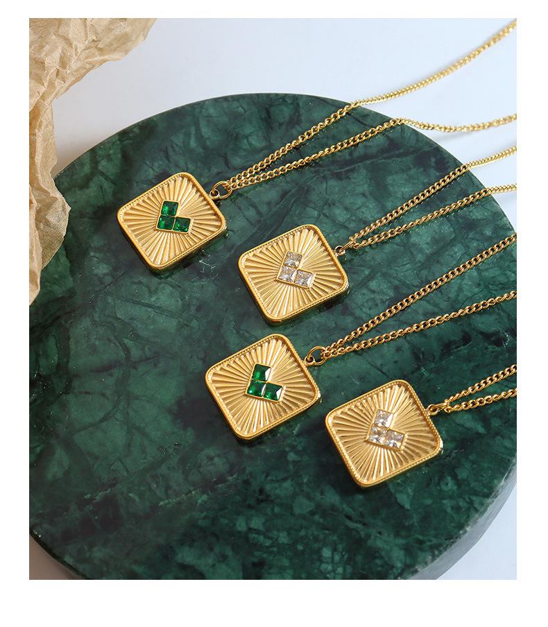 European Style Heart-Shaped Zircon Stone Earrings and Necklace Set