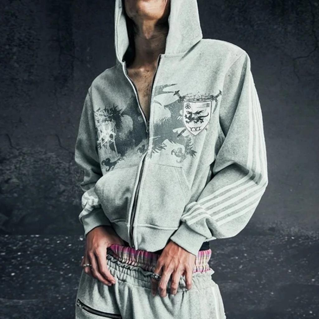 BeatStreet Long Sleeved Hooded Sweatshirt with Printed Pattern, Sweatshirt Street Fashion