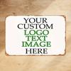 Custom 8x12 Inch Personalized Metal Sign With Photo And Text For Home Office Cafe Wall Decor