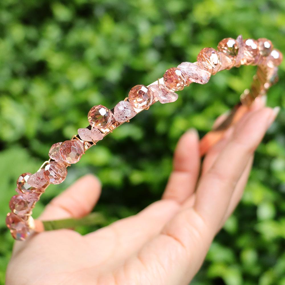 Handmade Natural Crystal Crushed Stone Water Drop Bride Hair Accessories