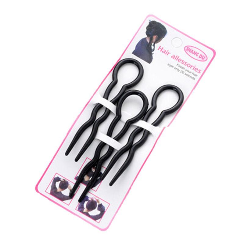 Lazy Bun U-Shaped Hairpin - Simple Hair Styling & Fixation Accessory