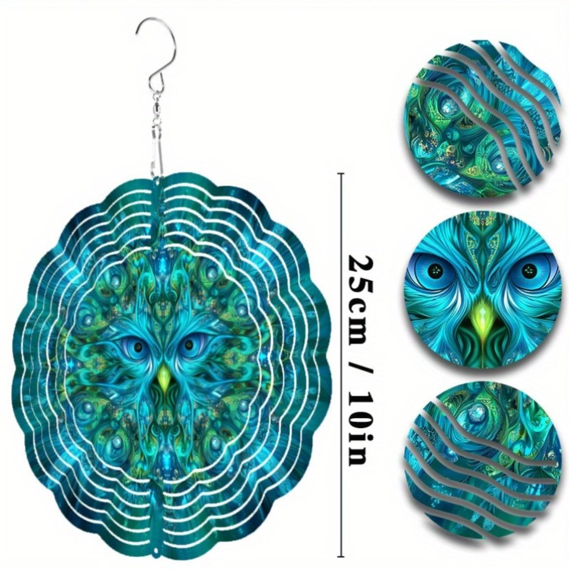 

10-дюймовый подвесной колокольчик ветра, уличный декор для балкона, сада, динамичный дизайн с крючком 360 градусов, идеальный подарок для друзей, весенне-летнее украшение 01A